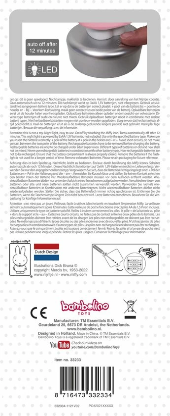 Simply For Kids Bambolino Toys - Nijntje Nachtlampje - Variant Roze - Kinderlampje 6 Simply For Kids Bambolino Toys - Nijntje Nachtlampje - Variant Roze - Kinderlampje - Afbeelding 6