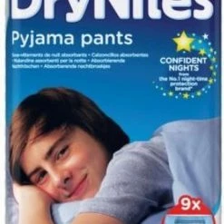 DryNites Absorberende Luierbroekjes Boy 8-15 Jaar 9 Stuks -Telano-winkel 358x840
