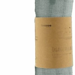 Snoozebaby Swaddle/doek Ledikant Van 100% Organic Katoen - 120x120cm - Smokey Green Groen -Telano-winkel 377x840
