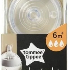 Tommee Tippee Closer To Nature Flessenspenen, Borst-achtige, Anti-koliek Ventiel, Zachte Siliconen, Snelle Doorstroming, 6m+, Pak Van 2 -Telano-winkel 382x840 3