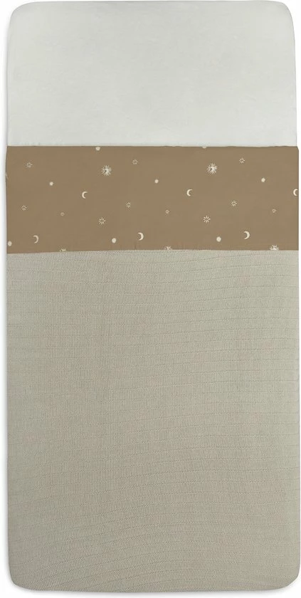 Jollein Baby Laken Ledikant 120x150cm Stargaze - Biscuit 1 Jollein Baby Laken Ledikant 120x150cm Stargaze - Biscuit