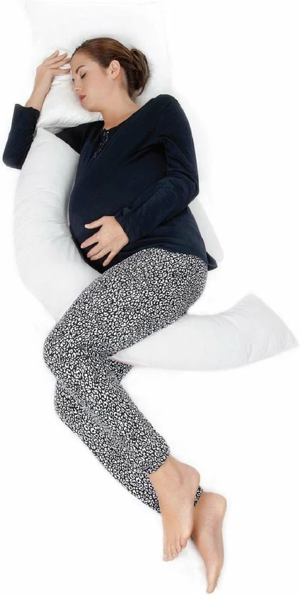 Baby Jem Babyjem - Zwangerschapskussen - Voedingskussen - Lichaamskussen - Zijslaapkussen - Ecru Wit 10 Baby Jem Babyjem - Zwangerschapskussen - Voedingskussen - Lichaamskussen - Zijslaapkussen - Ecru Wit - Afbeelding 10