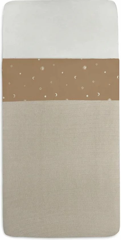 Jollein Baby Laken Ledikant 120x150cm Stargaze - Biscuit 5 Jollein Baby Laken Ledikant 120x150cm Stargaze - Biscuit - Afbeelding 5