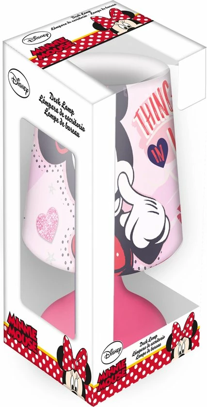 Disney Minnie Mouse Tafellamp - 18 Cm - Roze 3 Disney Minnie Mouse Tafellamp - 18 Cm - Roze - Afbeelding 3