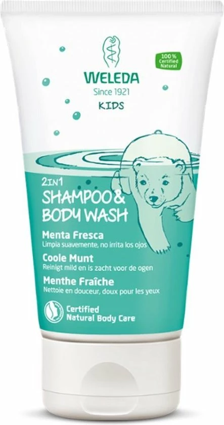Weleda Kids 2-in-1 Shampoo & Body Wash Coole Munt 4 Weleda Kids 2-in-1 Shampoo & Body Wash Coole Munt - Afbeelding 4