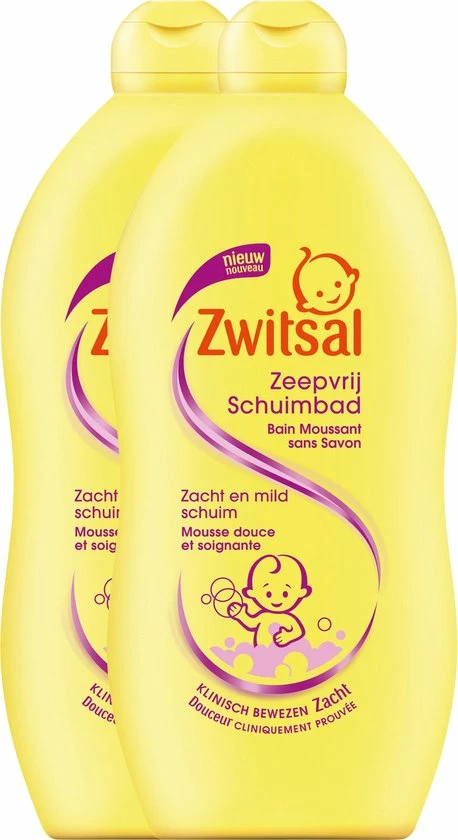 Zwitsal Baby Zeepvrij Badschuim - 2 X 700 Ml - Voordeelverpakking 2 Zwitsal Baby Zeepvrij Badschuim - 2 X 700 Ml - Voordeelverpakking - Afbeelding 2