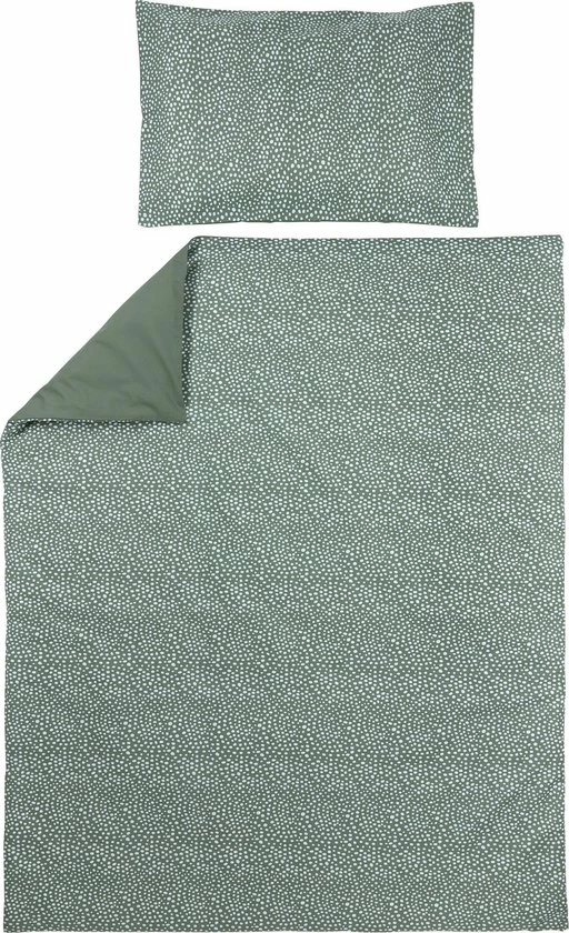 Meyco Cheetah/Uni Dekbedovertrek Peuter - Forest Green - 120x150cm 1 Meyco Cheetah/Uni Dekbedovertrek Peuter - Forest Green - 120x150cm