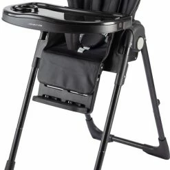 Xadventure X Adventure V2 Kinderstoel / Eetstoel -Inklapbaar- Incl. Eettafel & 5-Puntsgordel - Zwart