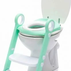 Zavelo Toilet Trainer Met Trapje | Brilverkleiner Met Handvaten En Opstapje | Opvouwbaar Toilet Met Afneembaar Zitje | WC Zindelijkheids Training Voor Jongens/Meisjes | Urinoirs Voor Kind/Peuter Van 2 Tot 7 Jaar | Mint -Telano-winkel 538x840 3