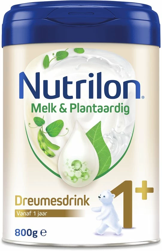 Nutrilon Melk & Plantaardig 1+ - Dreumesdrink Vanaf 12 Maanden - 800 Gram 1 Nutrilon Melk & Plantaardig 1+ - Dreumesdrink Vanaf 12 Maanden - 800 Gram