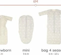 Puckababy Babyslaapzak Bag 4 Seasons 6m-2,5 J - 100 Cm - Seashell Stone -Telano-winkel 550x220