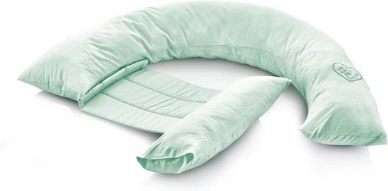 Baby Jem Babyjem - Zwangerschapskussen - Voedingskussen - Lichaamskussen - Zijslaapkussen - Ecru Wit 2 Baby Jem Babyjem - Zwangerschapskussen - Voedingskussen - Lichaamskussen - Zijslaapkussen - Ecru Wit - Afbeelding 2