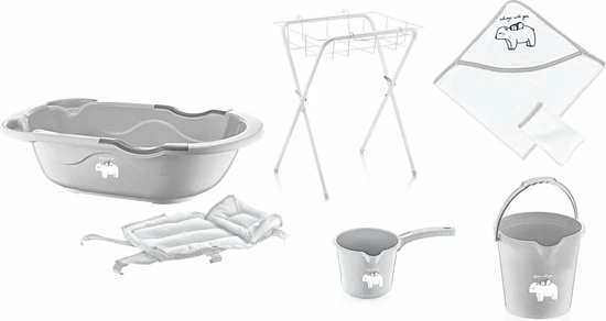 Baby Jem Badset + Standaard | Babyjem 6-delig Grijs IJsbeer Always With You 1 Baby Jem Badset + Standaard | Babyjem 6-delig Grijs IJsbeer Always With You