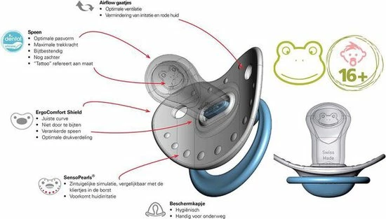 Bibi Happiness Glow In The Dark Dental Fopspeen 16 Maanden Plus Blauw 7 Bibi Happiness Glow In The Dark Dental Fopspeen 16 Maanden Plus Blauw - Afbeelding 7