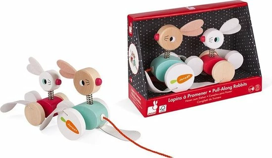 Janod Zigolos - Trekfiguur Konijnen 6 Janod Zigolos - Trekfiguur Konijnen - Afbeelding 6