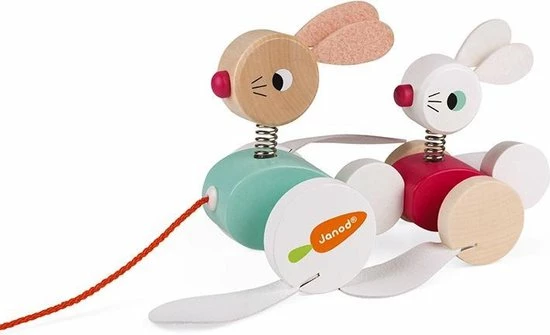 Janod Zigolos - Trekfiguur Konijnen 2 Janod Zigolos - Trekfiguur Konijnen - Afbeelding 2