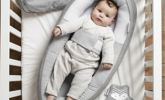 Doomoo Cocoon - Babynestje - Biologisch Katoen En 74 X 46 Cm - Classic Grey 7 Doomoo Cocoon - Babynestje - Biologisch Katoen En 74 X 46 Cm - Classic Grey - Afbeelding 7
