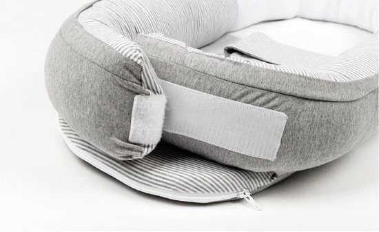 Doomoo Cocoon - Babynestje - Biologisch Katoen En 74 X 46 Cm - Classic Grey 4 Doomoo Cocoon - Babynestje - Biologisch Katoen En 74 X 46 Cm - Classic Grey - Afbeelding 4