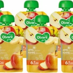 Olvarit Knijpzakjes 6+ Maanden - Appel Banaan - 6 X 90g 15 Olvarit Knijpzakjes 6+ Maanden - Appel Banaan - 6 X 90g -Telano-winkel 550x354 1