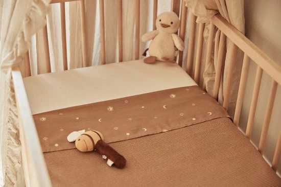 Jollein Baby Laken Ledikant 120x150cm Stargaze - Biscuit 4 Jollein Baby Laken Ledikant 120x150cm Stargaze - Biscuit - Afbeelding 4