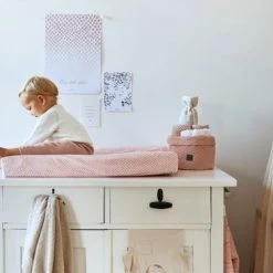 Jollein Aankleedkussenhoes Snake Jersey 50x70cm - Pale Pink -Telano-winkel 550x366 96