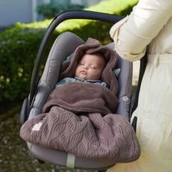 Jollein Voetenzak Voor Autostoel & Kinderwagen - Spring Knit - Chestnut -Telano-winkel 550x367 21