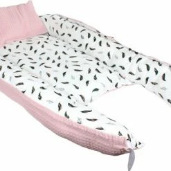 Hibaby Babynest - 90x57cm - Roze Met Printje - Inclusief Kussen