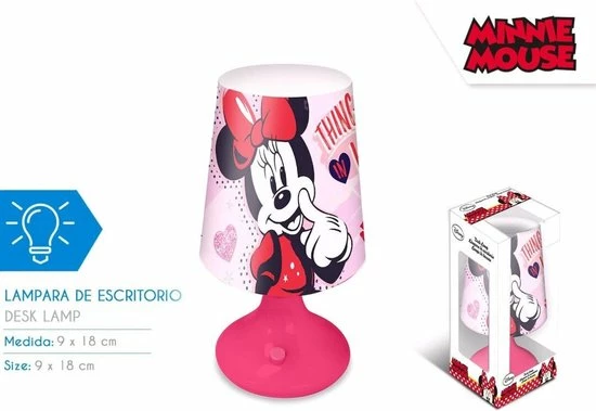 Disney Minnie Mouse Tafellamp - 18 Cm - Roze 2 Disney Minnie Mouse Tafellamp - 18 Cm - Roze - Afbeelding 2