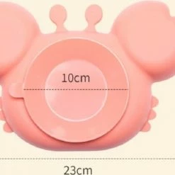 LuxeBass Siliconen Baby Bord Met Zuignap | Onbreekbaar Bordje Met Vakkenvoor Kinderen | Eetbord Kinderbord Geschikt Voor Peuters En Kleuters | Roze -Telano-winkel 550x380 16