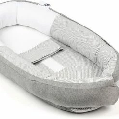 Doomoo Cocoon - Babynestje - Biologisch Katoen En 74 X 46 Cm - Classic Grey