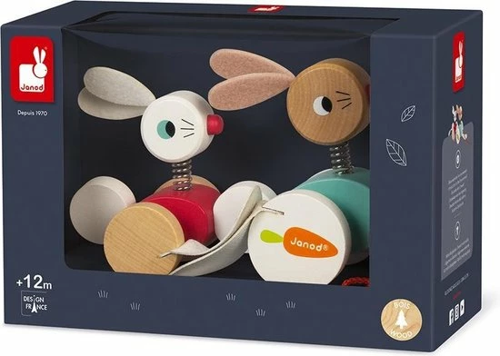 Janod Zigolos - Trekfiguur Konijnen 12 Janod Zigolos - Trekfiguur Konijnen - Afbeelding 12