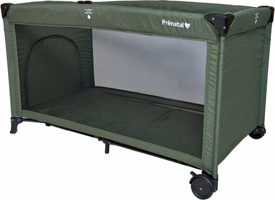 Prénatal Campingbedje Luxe Met Draagtas - Campingbed 120 X 60 Cm - Donkergroen 2 Prénatal Campingbedje Luxe Met Draagtas - Campingbed 120 X 60 Cm - Donkergroen - Afbeelding 2