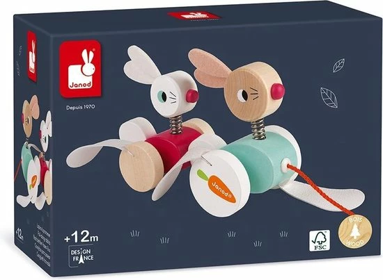 Janod Zigolos - Trekfiguur Konijnen 9 Janod Zigolos - Trekfiguur Konijnen - Afbeelding 9