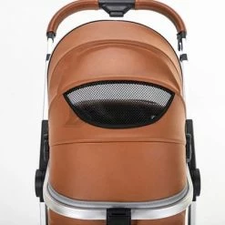 BrightWise Luxe Kinderwagen 3 In 1 Voldoet Aan Alle Europese Veiligheidscertificaten - Wandelwagen - Kinderwagen 3-in-1 Incl Autostoel - Kinderwagen Maxi Cosi – Buggy 3 In 1 - Newborn - Leer - Grijs -Telano-winkel 550x406 1