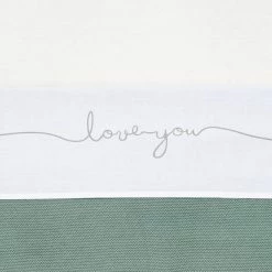 Jollein Baby Laken Wieg 75x100cm Love You - Grey