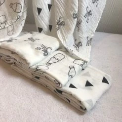 Merkloos 3 Stuks, Hydrofiel Doek XL , 120 X 120 Cm Van Superzachte Katoenen Swaddle, Inbakerdoek 3 Stuks Hydrofiele Doeken In Een Verpakking