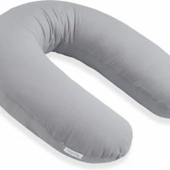 Baby's Only Voedingskussen - Zwangerschapskussen - Zijslaapkussen - Lichaamskussen Breeze - Grijs - 180 Cm