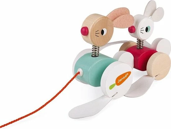 Janod Zigolos - Trekfiguur Konijnen 3 Janod Zigolos - Trekfiguur Konijnen - Afbeelding 3