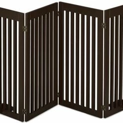 Relaxdays Veiligheidshekje Hout - 92 Cm Hoog - Kinderhek - Hondenhek - Inklapbaar - Bruin - 4 Panelen