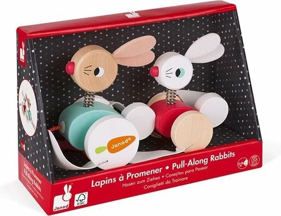 Janod Zigolos - Trekfiguur Konijnen 8 Janod Zigolos - Trekfiguur Konijnen - Afbeelding 8