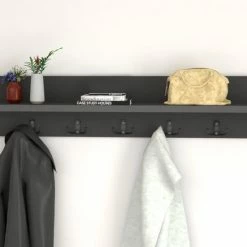 Musson Kapstok 5x2 Haken - Wandkapstok - Industrieel - Grijs - Metaal - 80cm - Design - Kapstok -Telano-winkel 550x437 3