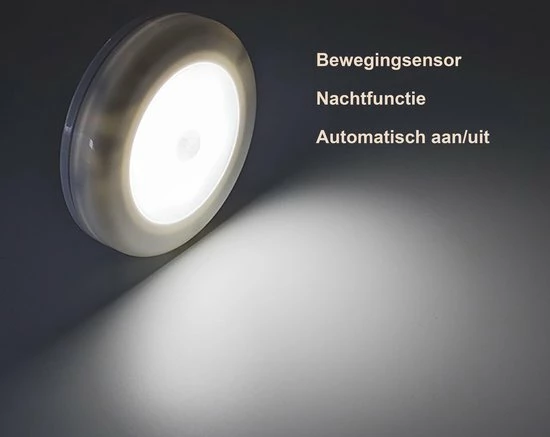 Peerlights - Draadloze Nachtlamp Magneet - Wandlamp Binnen - Bewegingssensor - LED Op Batterijen - Warm Licht 4 Peerlights - Draadloze Nachtlamp Magneet - Wandlamp Binnen - Bewegingssensor - LED Op Batterijen - Warm Licht - Afbeelding 4