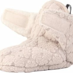 Lodger Beste Babyslofjes - Slipper Folklore - 100% Fleece - Maat 12-18M - Klittenbandsluiting - Slofjes Die Blijven Zitten - Cr Me