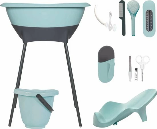 LUMA Babycare LUMA Bad- En Verzorgingsset - Silt Green 1 LUMA Babycare LUMA Bad- En Verzorgingsset - Silt Green