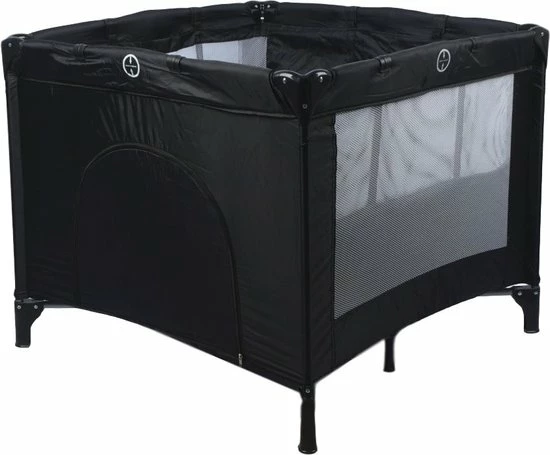 Ding Deluxe Inklapbare Box - Babybox - Zwart - Incl. Bodemverhoger 1 Ding Deluxe Inklapbare Box - Babybox - Zwart - Incl. Bodemverhoger