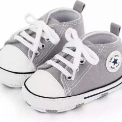 WUNO Baby Schoenen - Pasgeboren Babyschoenen - Meisjes/jongens - Eerste Baby Schoentjes 6-12 Maanden - Zachte Zool Antislip - Baby Slofjes 12cm