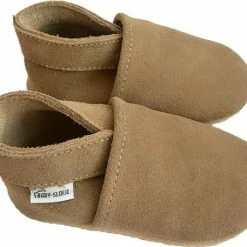 Baby-slofje.nl Bruine Suede Babyslofjes Van Baby-Slofje Maat 18/19 - Coca Mocha