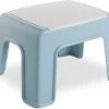 BUDDLEY Opstapje Blauw Wit 21cm Krukje Kinderen Krukje Opstapkrukje Keuken Krukje Badkamer Toilet Opstapje Kind Opstapjes Volwassenen Opstapje Keuken Trapje