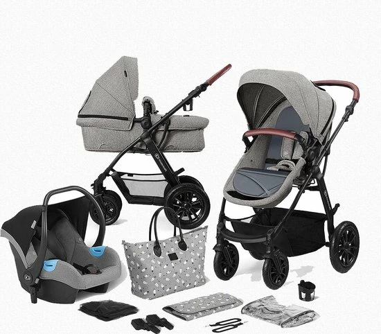 Kinderkraft XMoov 3 In 1 Kinderwagen - Inclusief Autostoel - Grey 1 Kinderkraft XMoov 3 In 1 Kinderwagen - Inclusief Autostoel - Grey