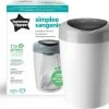 Tommee Tippee Simplee Sangenic Luieremmer, Milieuvriendelijker Systeem, Inclusief 1 Navulcassette Met Duurzaam Geproduceerde Antibacteriële GREENFILM, Grijs -Telano-winkel 550x485 4
